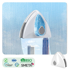 Limpiacristales Magnético Triangular con Dispensador de Limpiador, Limpiacristales con Espátula para Vidrios Exteriores - Product Image 1