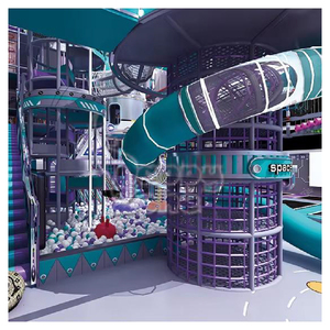 Aire de jeux intérieure sur le thème de l'espace et des planètes, parc d'attractions commercial pour enfants avec machine de tir au basket-ball - Product Image 5
