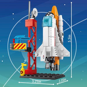 Mini Transbordador Espacial EPT, juguete de bloques de construcción, conjunto de centro de lanzamiento de cohetes de nave espacial aeroespacial educativo, bloques de modelo de ladrillo - Product Image 5