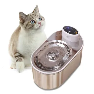 Высококачественный фонтан для домашних животных из нержавеющей стали с автоматической циркуляцией для кошек, дозатор для домашних собак, беспроводной фонтан для воды