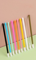 Bueart Applicateur jetable pour lèvres avec brosse à lèvres et pinceau liner, à poils en nylon, pour rouge à lèvres et anticernes, maquillage professionnel