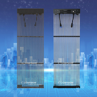 Écrans d'affichage LED transparents pour centre commercial, grille LED, DIP, extérieur, étanche, haute luminosité, panneau publicitaire LED coloré