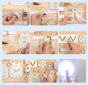 Giocattoli di legno occupato bordo bambini sensoriale <span class=keywords><strong>Montessori</strong></span> educazione precoce giocattoli di apprendimento occupato bordo per bambini bambino bambino - Product Image 3