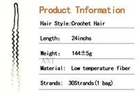 Treccine all'uncinetto pre-annodate Ombre Deep Wave Bohemian da 24 pollici, extension di capelli ricci sintetici morbidi per donna, per uso quotidiano e feste