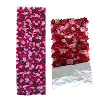 Panneau mural de fleurs artificielles couleur bonbon avec des roses mélangées pour cérémonie de mariage, événement extérieur, fête, toile de fond photo, décoration murale