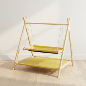 Grenzüberschreitende Katzenhängematte: Dreieckiges Doppelschicht-Bett, Haustierschaukel, Ganzjahres-Universal, Abnehmbar, Waschbar, Hängehaus - Product Image 4