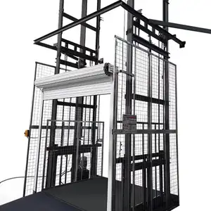 Capacité d'ascenseur de fret d'entrepôt hydraulique de 10000 kg petit ascenseur d'échelle de cargaison ascenseur de cargaison de guiderail électrique