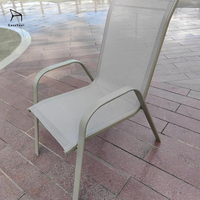Chaise de jardin moderne en alliage d'aluminium empilable pour café, bistrot, terrasse - Vente en gros