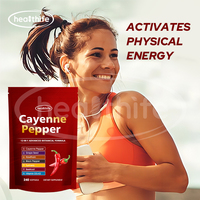 Capsules de piment de Cayenne Supplément avec extrait de pépins de raisin aubépine betterave berbérine vitamine E D3 + K2