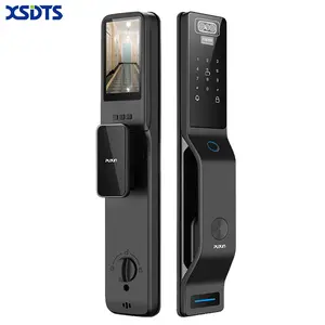 XSDTS M02 Modern Smart Wifi Door Lock 3D Face Recognition With Video Intercom Function Camera Monitor