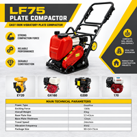 Compacteur à plaques LF75, 85 kg, machine compacteuse vibrante à essence, 15 KN, pour la construction routière et le sol