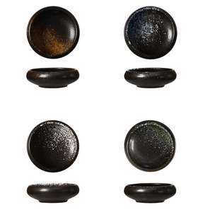 Retro Japanische Keramik Runde Snackschale Doppel Vintage Exquisite Kleine Geschmacksteller Würze Sojasauce Servierschale - Product Image 6