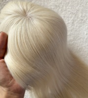 Usine de haute qualité Mono Base cheveux accessoires perruque cheveux indiens 120% Mono dentelle Base Topper femmes