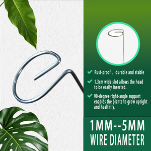 Galvanized <strong>Plant</strong> Support Ring Side Open <strong>for</strong> Potted Peony Hydrangea Rose Heavy Bloomer Garden Flower Hoop 1-5mm <strong>Wire</strong> 10-50cm 1+1 - Product Image 3