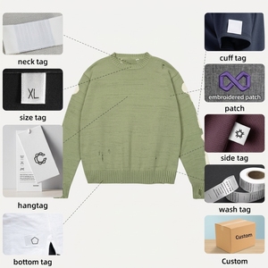 Pull côtelé torsadé anti-rétrécissement respirant à col montant et fermeture éclair quart de tour pour hommes, style décontracté professionnel, vente en gros OEM - Product Image 3