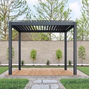 Pergola moderne <span class=keywords><strong>en</strong></span> aluminium à lames orientables pour jardin extérieur, 3x3, 3x4, 4x3, 4x4, 4x5, <span class=keywords><strong>4x6</strong></span>, 6x3, 6x4, 6x5, 6x6 m - Product Image 3