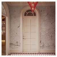 Porte intérieure en bois massif sur mesure, style arche française, pré-montée, écologique, résistante à l'humidité et insonorisée