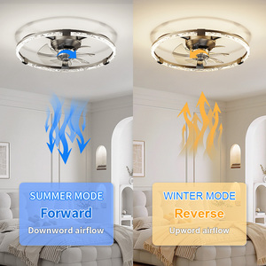 Ventilador de Techo Moderno e Inteligente para Sala de Estar, con Luz LED, Motor de CC, Control Remoto, Construcción Metálica, Silencioso y de Bajo Consumo, para Uso Doméstico y Exterior - Product Image 2