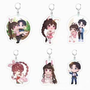 Douluo <span class=keywords><strong>Dalu</strong></span> Chibi Acryl-Schlüsselanhänger Xiao Wu Tang San Niedlicher Hasenohren-Mädchen-CP-Charakter-Anhänger Anime-Spiel Rucksack-Deko Geschenk - Product Image 5