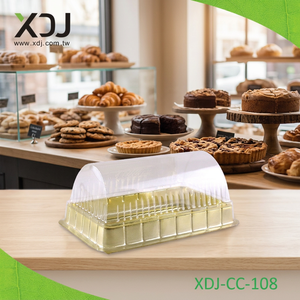 Taiwan Recyclable Transparent Disposable Plastic Cake Box for Swiss Roll Cake Take Out Food <b>Container</b> - Product Image 4