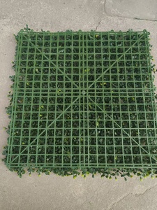 Panneau mural végétal artificiel anti-UV, tapis de jardin vertical en <span class=keywords><strong>fausse</strong></span> herbe personnalisable, décoration murale verte extérieure en faux buis - Product Image 3