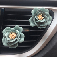 Diffuseur d'arôme de voiture sans électricité, longue durée, avec clip de ventilation, décoration intérieure automobile, parfum camélia coréen