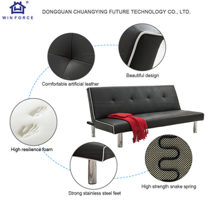 Nội Thất Gia Đình Hiện Đại Winforce <span class=keywords><strong>Walmart</strong></span> Futon Phong Cách Châu Âu Mini Đơn Giản Lounge <span class=keywords><strong>Sofa</strong></span> Da Kiêm Giường Ngủ Căn Hộ <span class=keywords><strong>Sofa</strong></span> Có Thể Gập Lại - Product Image 4