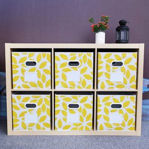 Boîtes de rangement pliables avec poignée, organisateur en cube respirant et peu encombrant, 12"L x 12"W x 12"H, lot de 6 - Product Image 3