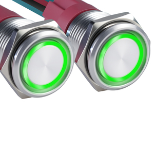 ปุ่มกดสเตนเลสสตีล/อลูมิเนียมทรงกลมทรงโดม24โวลต์ IP65แผงสวิตช์ปุ่มกด DC - Product Image 1