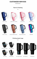 Nouveau Gobelet de Voyage Isotherme à Double Paroi en Acier Inoxydable 40 oz, Sans BPA, Anti-Fuite, avec Poignée et Couvercle à Paille – Vente Flash