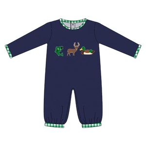 Proveedor Gold: Pelele de Algodón Azul Marino con Estampado de Pato y Ciervo para Bebé Niño - Product Image 4