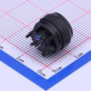 K12C15N Push Button Switch Through hole Component (THT) Switch No Lock Round Button Through Hole 100mA - Product Image 1