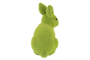 Home Easter Decorations Green Flocking Grass Plush Bunny Faux Easter Moss Rabbit For Easter Decoration