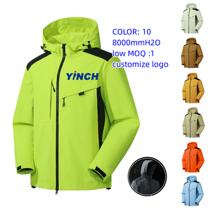 Giacca a Vento con Cappuccio e Zip LAYENNE, Impermeabile, con Etichetta Personalizzata, da Uomo, Sportiva, Unisex, in 100% Poliestere con Collo Alto - Product Image 1