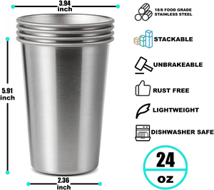 Tasse <span class=keywords><strong>de</strong></span> camping en acier inoxydable 18/8 à paroi simple <span class=keywords><strong>de</strong></span> 14 oz, sans BPA, <span class=keywords><strong>de</strong></span> haute qualité, pour la randonnée en extérieur, le café, la maison et le bar - Product Image 2