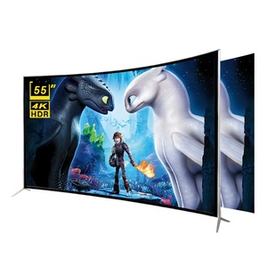 ราคาดีที่สุดจากโรงงานกวางโจว ทีวีสมาร์ท LED จอโค้ง 4K HD ขนาด 55 นิ้ว พร้อม Wi-Fi คุณภาพสูง มีสินค้าในสต็อกจำนวนมาก - Product Image 1