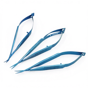 Ciseaux de Capsulotomie en Titane à Pointe Courbe Aiguisée Instruments Microchirurgicaux Ophtalmiques Fournisseur en Gros - Product Image 1