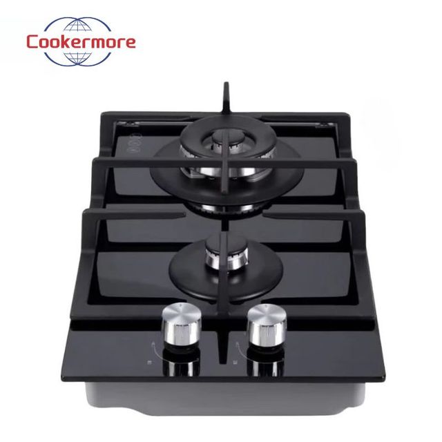 Cookermore Dual-burner Tempered Glass Surface Embedded Electronic Pulse Ignition Portable Household Gas Stove