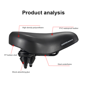 KEREACHY <span class=keywords><strong>selle</strong></span> sous vide <span class=keywords><strong>de</strong></span> haute qualité VTT siège à ressort siège large <span class=keywords><strong>selle</strong></span> <span class=keywords><strong>de</strong></span> vélo décontractée coussin gros cul - Product Image 3