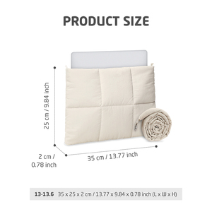 Sac fourre-tout pour ordinateur <span class=keywords><strong>portable</strong></span> confortable et moelleux, compatible avec l'<span class=keywords><strong>iPad</strong></span> <span class=keywords><strong>Air</strong></span> M3 2025 de 16 pouces, étui pour tablette matelassé et mignon avec bandoulière - Product Image 4