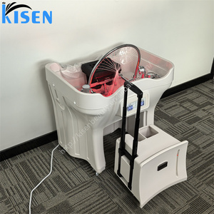 Kisen Pipeless Portable Mobile Shampoo Basin Hair Washing Sink with 25L Waste Water <b>Bucket</b> 50L Water tank Heater - Product Image 4