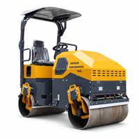 Compacteur à double tambour de 2,5 tonnes pour la construction routière et les travaux sur les surfaces en asphalte