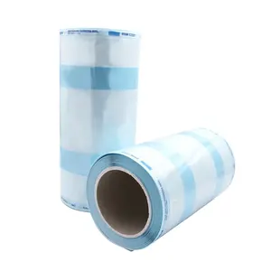 Bolsa de rolo esterilizada para autoclave, embalagem médica de esterilização a vapor/EO, 100mm x 100m