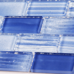 Phật sơn giá rẻ handpainting tinh thể màu xanh thủy tinh khảm gạch Hồ bơi cho phòng tắm và nhà vệ sinh - Product Image 6