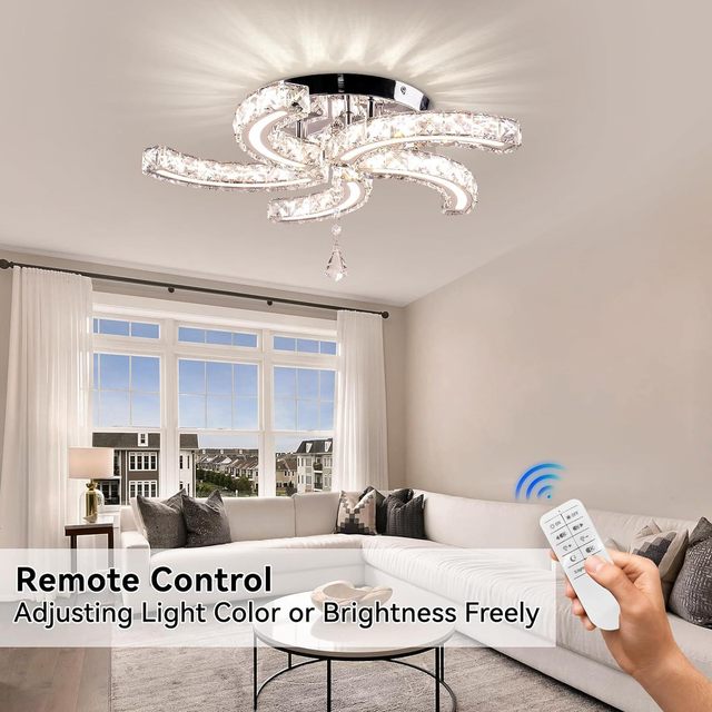 Decor Home Chandelier Pendant Lights LED for Living Room or Bedroom Dining Fixtures Modern Crystal Chandelier Ceiling Lamp