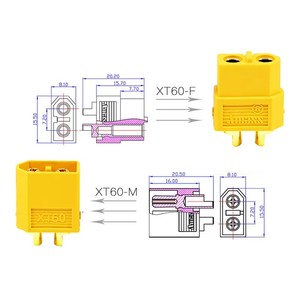 Hochstrom XT60 Steckverbinder 30-60A Amass Original <span class=keywords><strong>Stecker</strong></span> Vergoldeter Männlicher und Weiblicher Anschluss für RC Lipo Akku FPV Drohne - Product Image 2