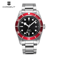 Montre automatique de plongée pour homme avec mouvement Seiko NH35 de 41 mm, sans logo, logo personnalisé, bracelet en acier inoxydable, montres mécaniques