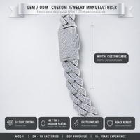 Collier chaîne cubaine tendance en alliage de laiton, serti de zircons, style hip-hop, luxe, forme géométrique, pièce statement pour homme, rap
