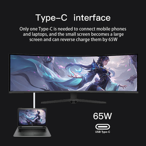 จอภาพแบบโค้งขนาด 49 นิ้ว ความละเอียด 5K หน้าจอเงา 120Hz พร้อมลำโพง จัดส่งรวดเร็ว ขายส่ง - Product Image 2