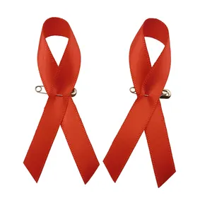 Fundraising für eine Ursache | Satin Ribbon Awareness Pins Burgunder Ribbon Pins für Myleoma Awareness Sichel zellen anämie